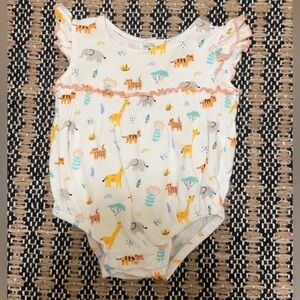 Starting Out Baby Girls' Animal Print One-Piece Romper